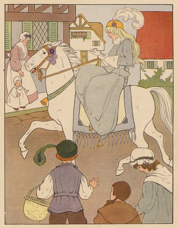 Gyerekvers: Banbury Crossba (színes litográfia). alkotó: Blanche Fisher Wright