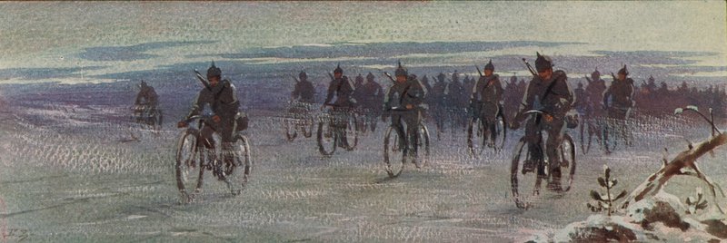 Német kerékpáros csapatok Finnországban, finn polgárháború alkotó: Boris Vasilievich Zvorykin