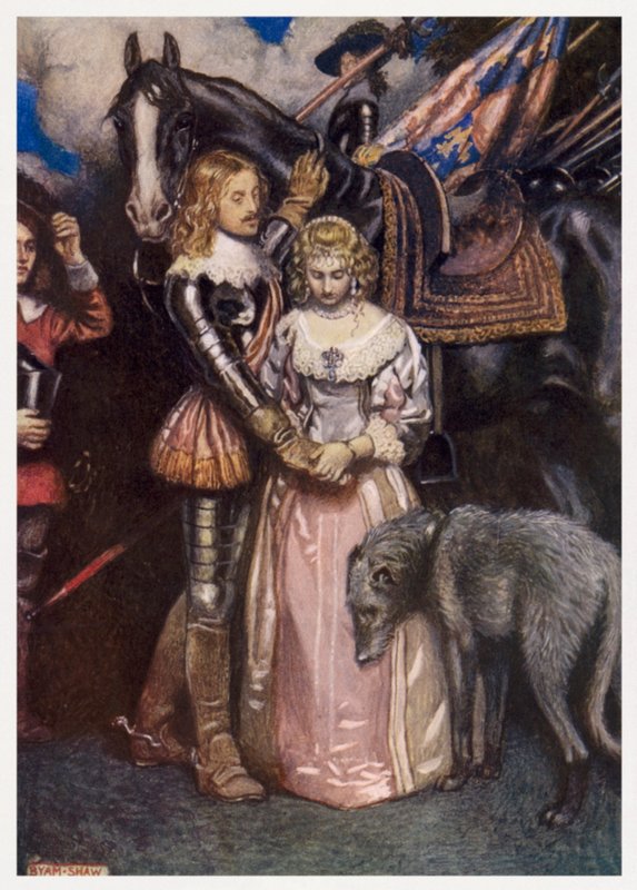 "Nem tudlak szeretni, drágám, annyira / Szeretlek, nem tisztellek jobban" (színes litho) alkotó: Byam (after) Shaw