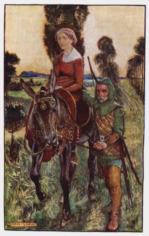 Illusztráció a kolostorhoz és a kandallóhoz, Charles Reade (színes litó) alkotó: Byam (after) Shaw