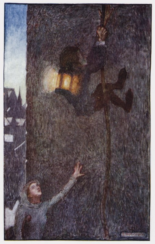 Illusztráció a kolostorhoz és a kandallóhoz, Charles Reade (színes litó) alkotó: Byam (after) Shaw