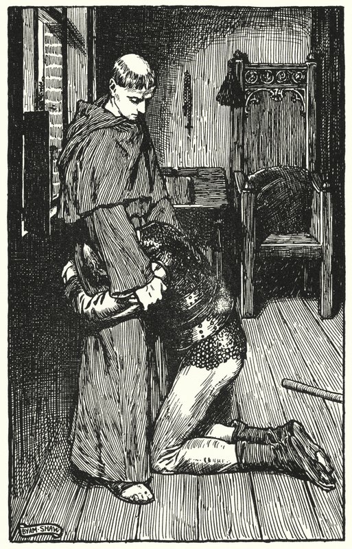 Illusztráció: A kolostor és a kandalló, Charles Reade (litho) alkotó: Byam (after) Shaw