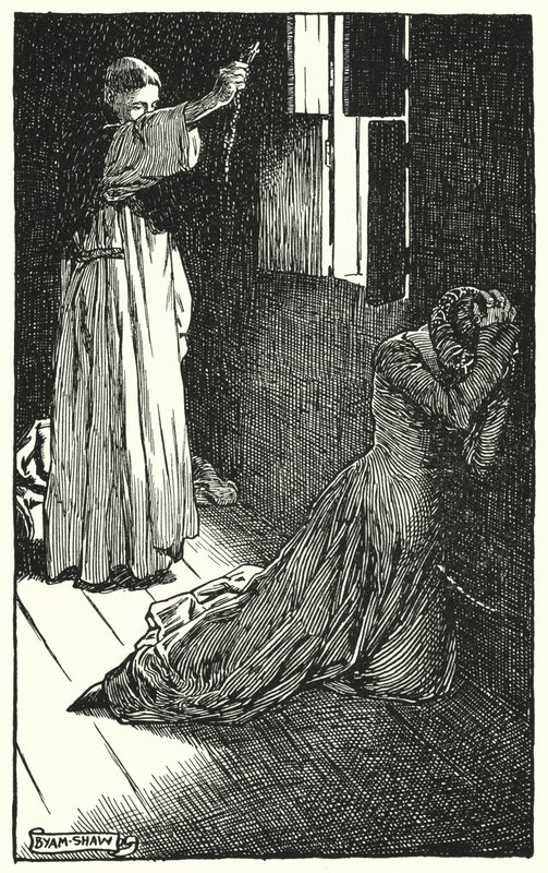 Illusztráció: A kolostor és a kandalló, Charles Reade (litho) alkotó: Byam (after) Shaw