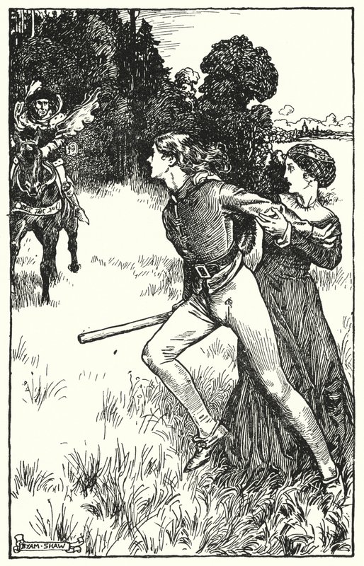 Illusztráció: A kolostor és a kandalló, Charles Reade (litho) alkotó: Byam (after) Shaw
