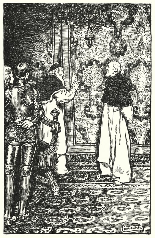 Illusztráció: A kolostor és a kandalló, Charles Reade (litho) alkotó: Byam (after) Shaw