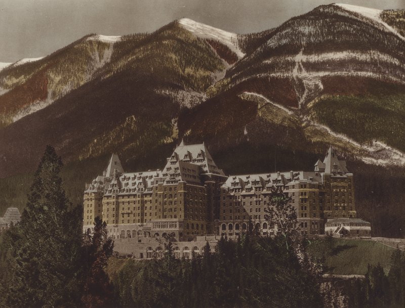 Banff Springs Hotel (színes fotó) alkotó: Byron Hill Harmon