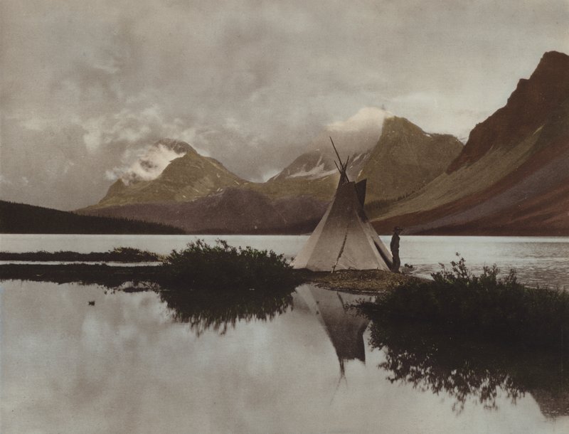 Bow Lake (színes fotó) alkotó: Byron Hill Harmon