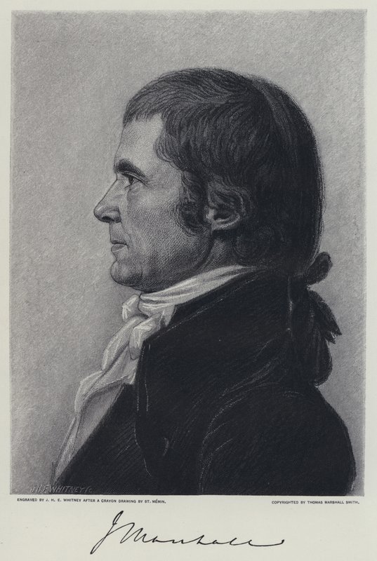 Marshall főbíró (litho) alkotó: C.B.J.F. de (after) Saint Memin