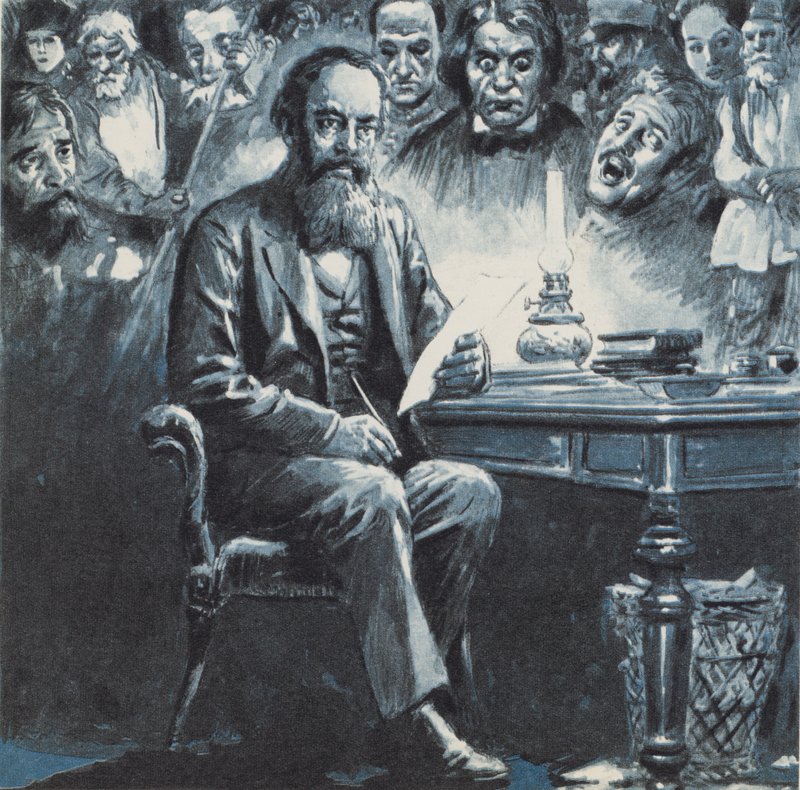 Dosztojevszkij (színes litográfia) alkotó: C.L. Doughty