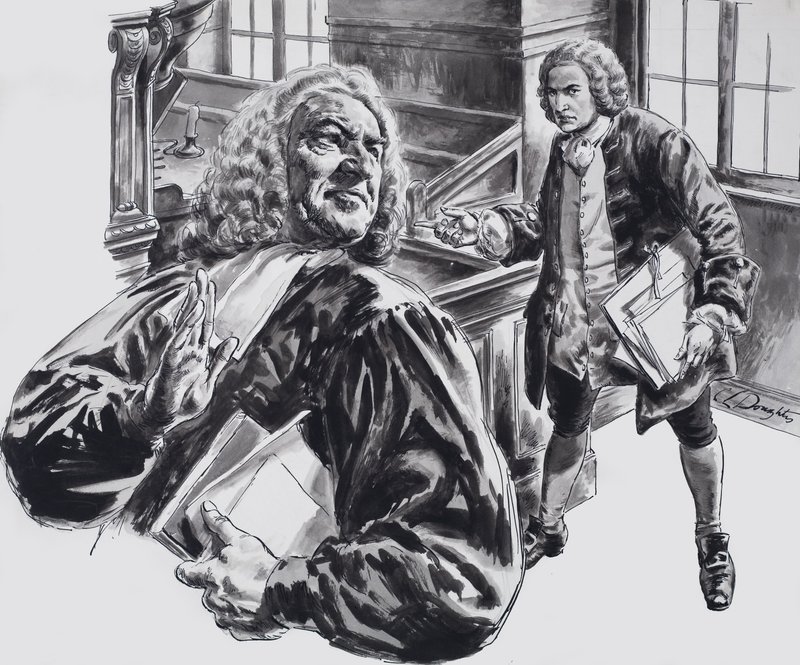 Johann Sebastian Bach (gouache, papír) alkotó: C.L. Doughty