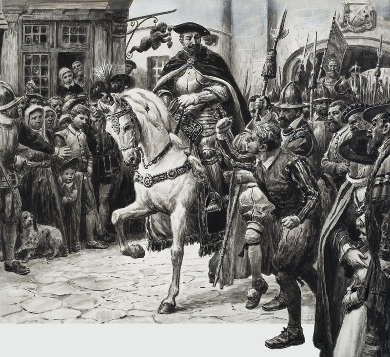 John Dudley, Northumberland hercege (gouache, papír) alkotó: C.L. Doughty