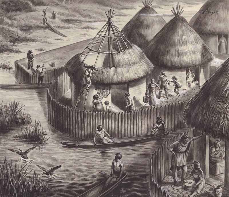Tólakók Glastonburyben (gouache, papír) alkotó: C.L. Doughty