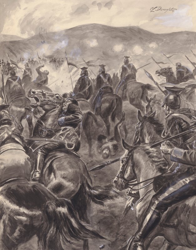 The Charge Of The Light Brigade (gouache, papír) alkotó: C.L. Doughty