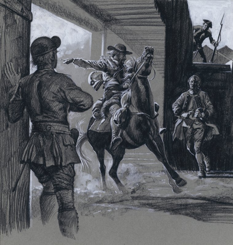Az erőd (gouache, papír) alkotó: C.L. Doughty