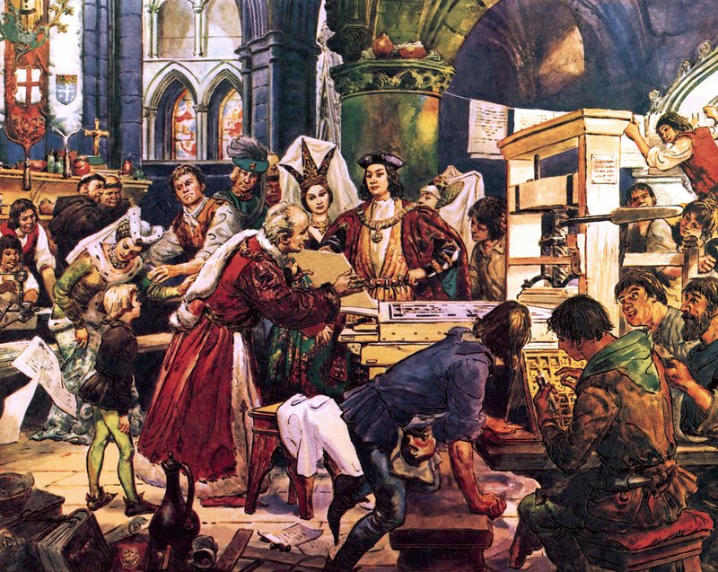 William Caxton -- Anglia első nyomdásza alkotó: C.L. Doughty