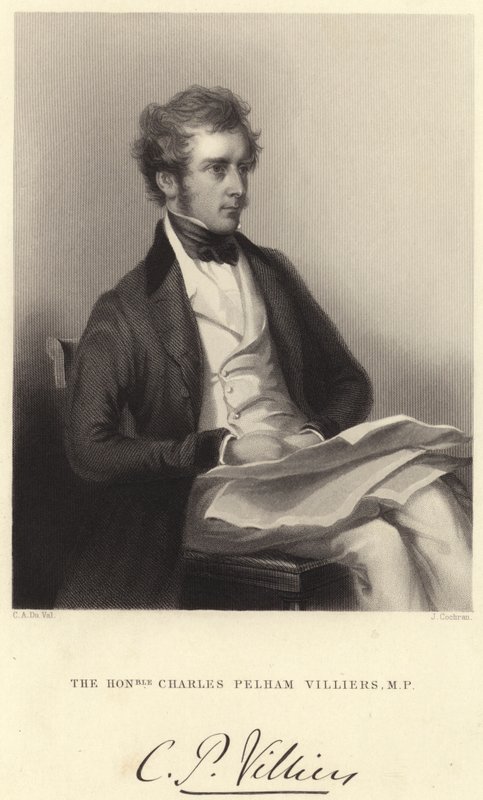 A tisztelt Charles Pelham Villiers, M P (metszet) alkotó: C. A. du Val and Co.