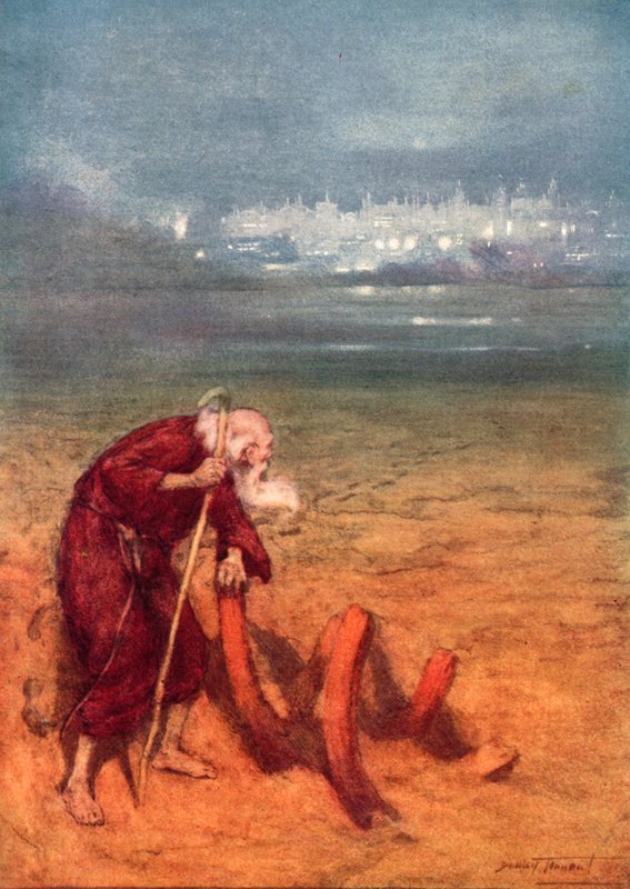 Az elveszett föld (színes litó) alkotó: C. Dudley (after) Tennant