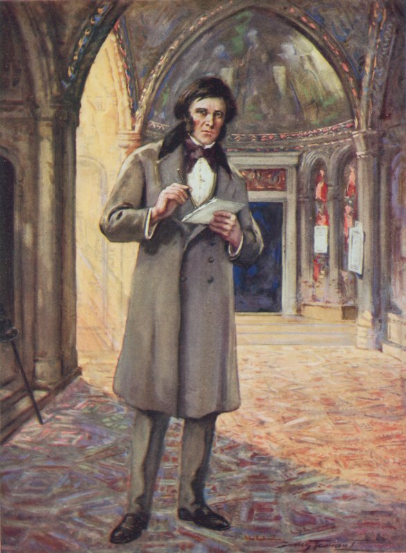 John Ruskin Velencében (színes litó) alkotó: C. Dudley Tennant