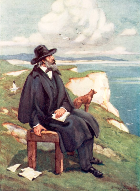 Tennyson: A viktoriánus Anglia legkedvesebb énekese (színes litho) alkotó: C. Dudley Tennant