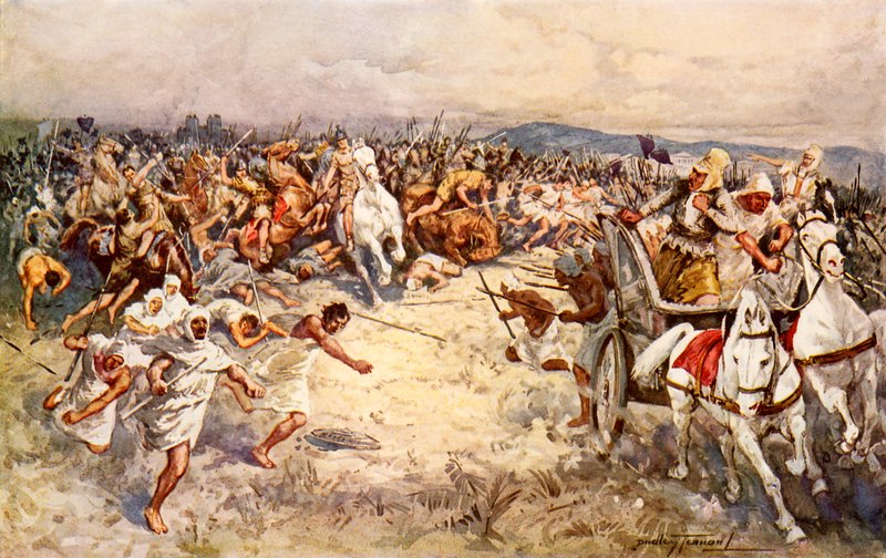 Issus-i csata (színes litó) alkotó: C. Dudley Tennant