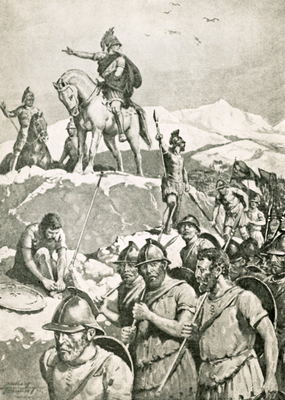A hatalmas Sándor továbbsöprése (litho) alkotó: C. Dudley Tennant