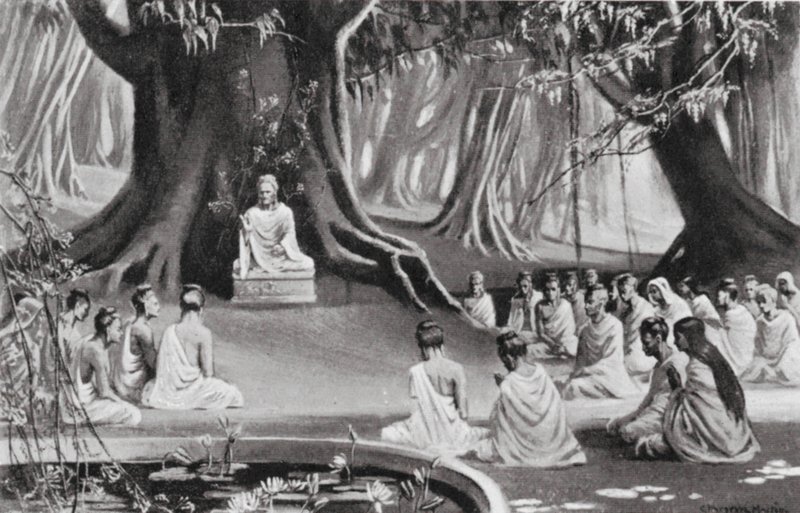 Buddha tanításának utolsó napjai, Kr. e. 489 (litó) alkotó: C. Hargrave Martin