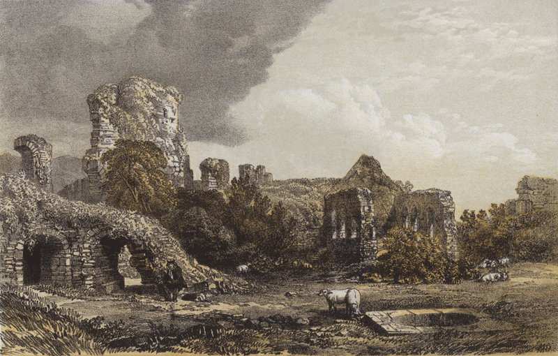 Rothesay kastély, Bute szigete (chromolitho) alkotó: C. Stanfield