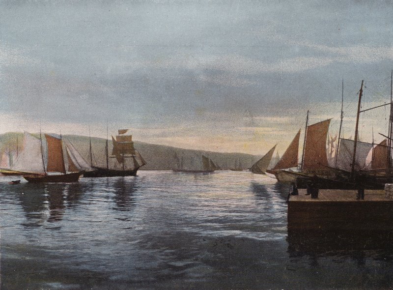 Ködös reggel a kikötőben, St John