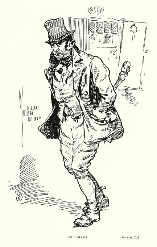Dickens karakter: Bill Sikes (litho) alkotó: Captain Edward Henry Handley Read