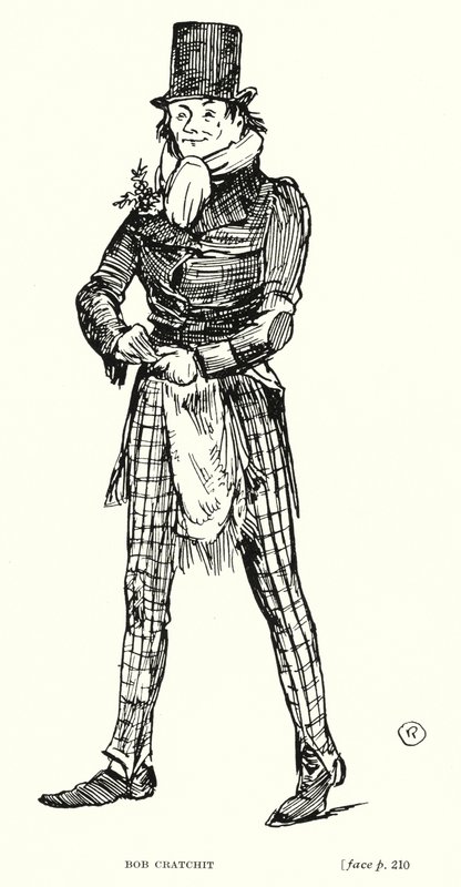 Dickens karakter: Bob Cratchit (litho) alkotó: Captain Edward Henry Handley Read