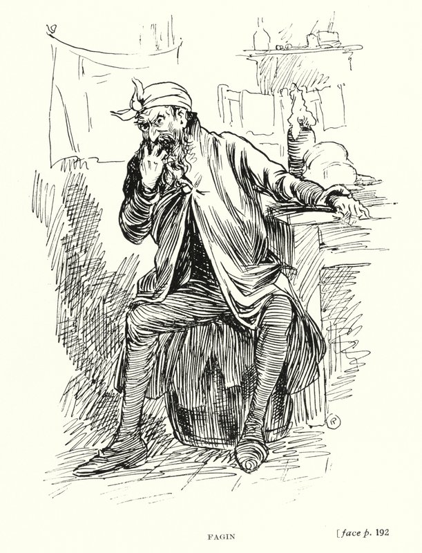 Dickens karakter: Fagin (litho) alkotó: Captain Edward Henry Handley Read