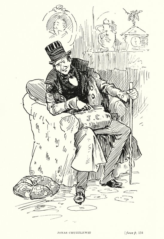 Dickens karakter: Jonas Chuzzlewit (litho) alkotó: Captain Edward Henry Handley Read