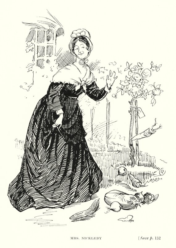 Dickens karakter: Mrs Nickleby (litho) alkotó: Captain Edward Henry Handley Read