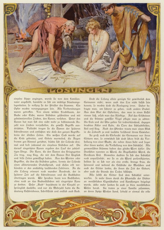 Rúnák olvasása (színes litó) alkotó: Carl Emil Doepler