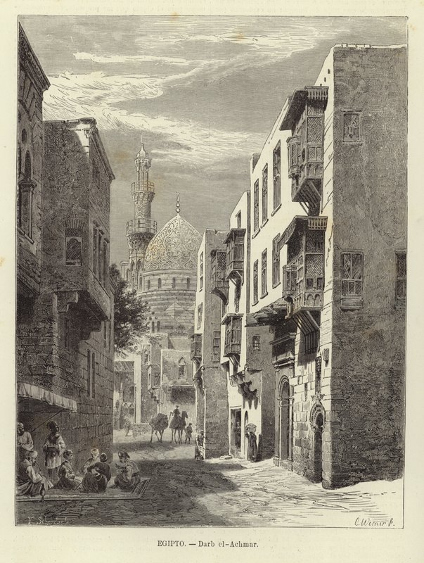 Egyiptom – Darb al-Ahmar Kairóban alkotó: Carl Friedrich Heinrich Werner