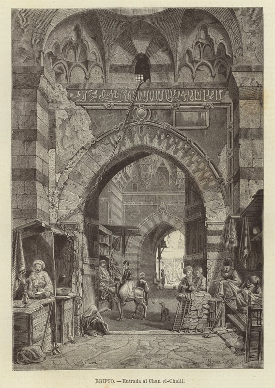 Egyiptom – Khan el-Khalili bejárata alkotó: Carl Friedrich Heinrich Werner