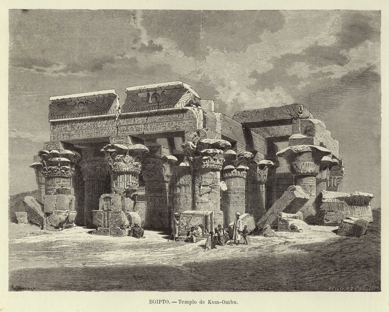 Egyiptom - Kom Ombo temploma alkotó: Carl Friedrich Heinrich Werner