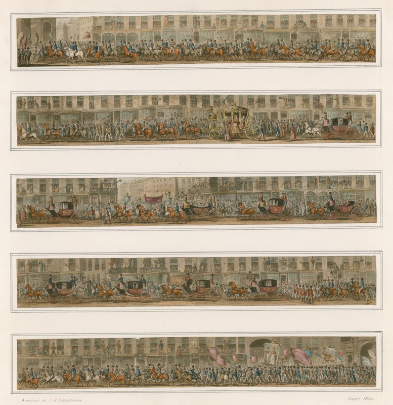 A főpolgármester felvonulása, 1824 körül alkotó: Carl Georg Adolph Hasenpflug