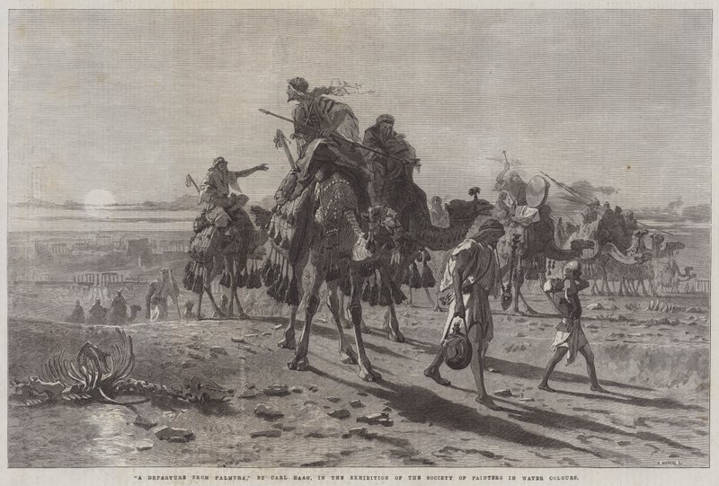 Indulás Pálmirából alkotó: Carl Haag