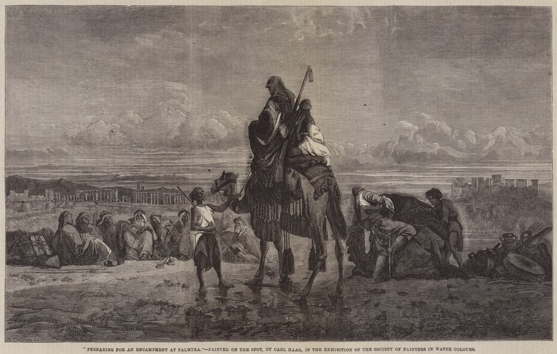 Felkészülés a Palmyrai táborozásra alkotó: Carl Haag