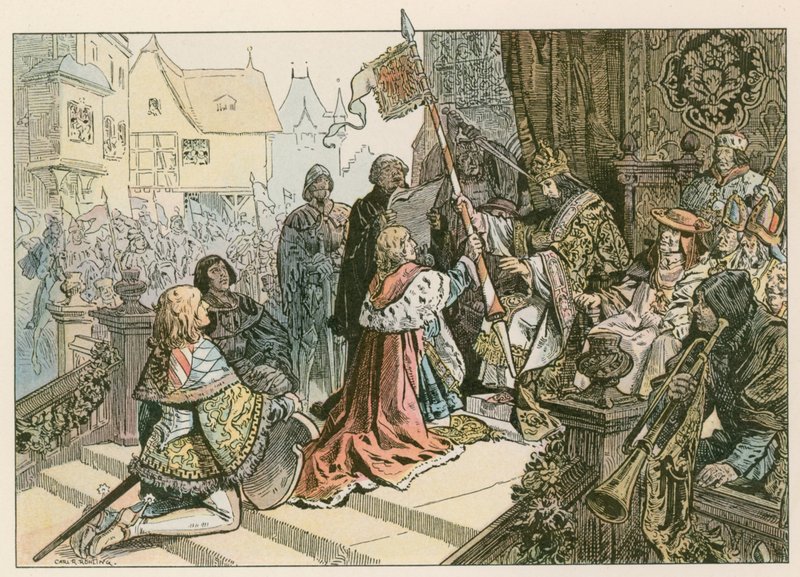 I. Frigyes (1371-1440) Zsigmonddal Konstanzban, 1417-ben Kurmark földjével jutalmazták alkotó: Carl Rohling