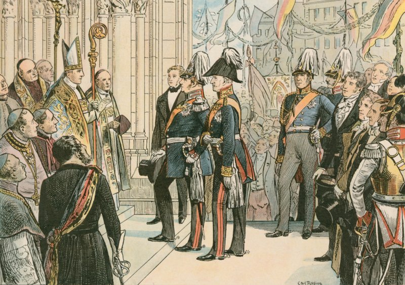 IV. Frigyes Vilmos porosz király (1795-1861) a kölni dómban 1848-ban. alkotó: Carl Rohling