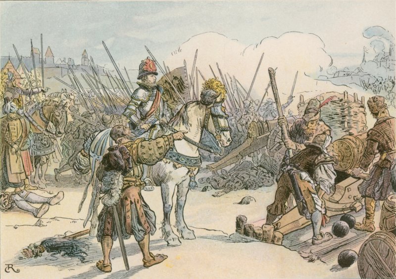 II. Joachim csatát vezet a török háborúkban 1542-ben alkotó: Carl Rohling