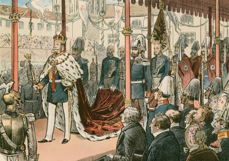 I. Vilmos porosz király és első német császár (1797-1888) megkoronázása Königsbergben 1861-ben alkotó: Carl Rohling