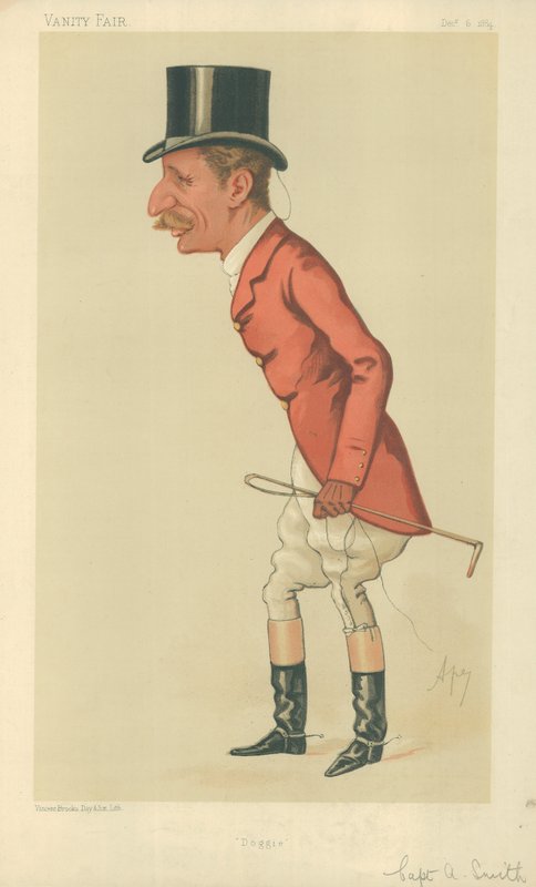 Arthur Smith kapitány, Doggie, 1884. december 6., Vanity Fair karikatúra alkotó: Carlo Pellegrini
