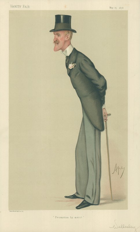 Frederick Arthur Wellesley ezredes, Érdem szerinti előléptetés, 1878. május 25., Vanity Fair rajzfilm alkotó: Carlo Pellegrini