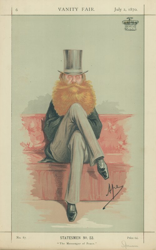 Earl Spencer, A béke hírnöke, 1870. július 2., Vanity Fair rajzfilm alkotó: Carlo Pellegrini