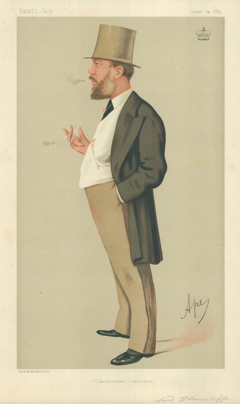 Lord Wharncliffe, Conservative Conversion, 1875. augusztus 14., Vanity Fair rajzfilm alkotó: Carlo Pellegrini