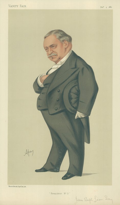 M Jean Baptiste Leon Say, 3. számú elnök, 1880. december 4., Vanity Fair rajzfilm alkotó: Carlo Pellegrini