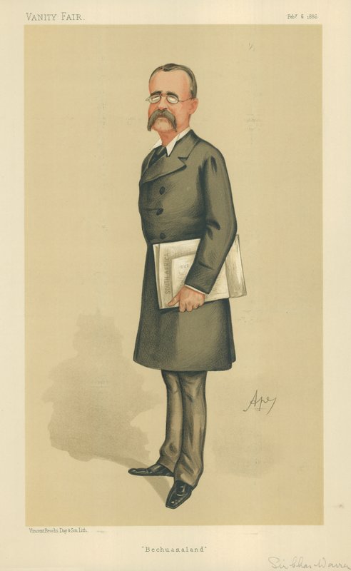 Sir Charles Warren vezérőrnagy, Bechuanaland, 1886. február 6., Vanity Fair rajzfilm alkotó: Carlo Pellegrini